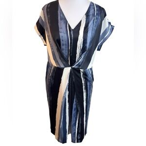Kenneth‎ Cole Painter Street Indigo Twist-Front Dress Size Small NWT
